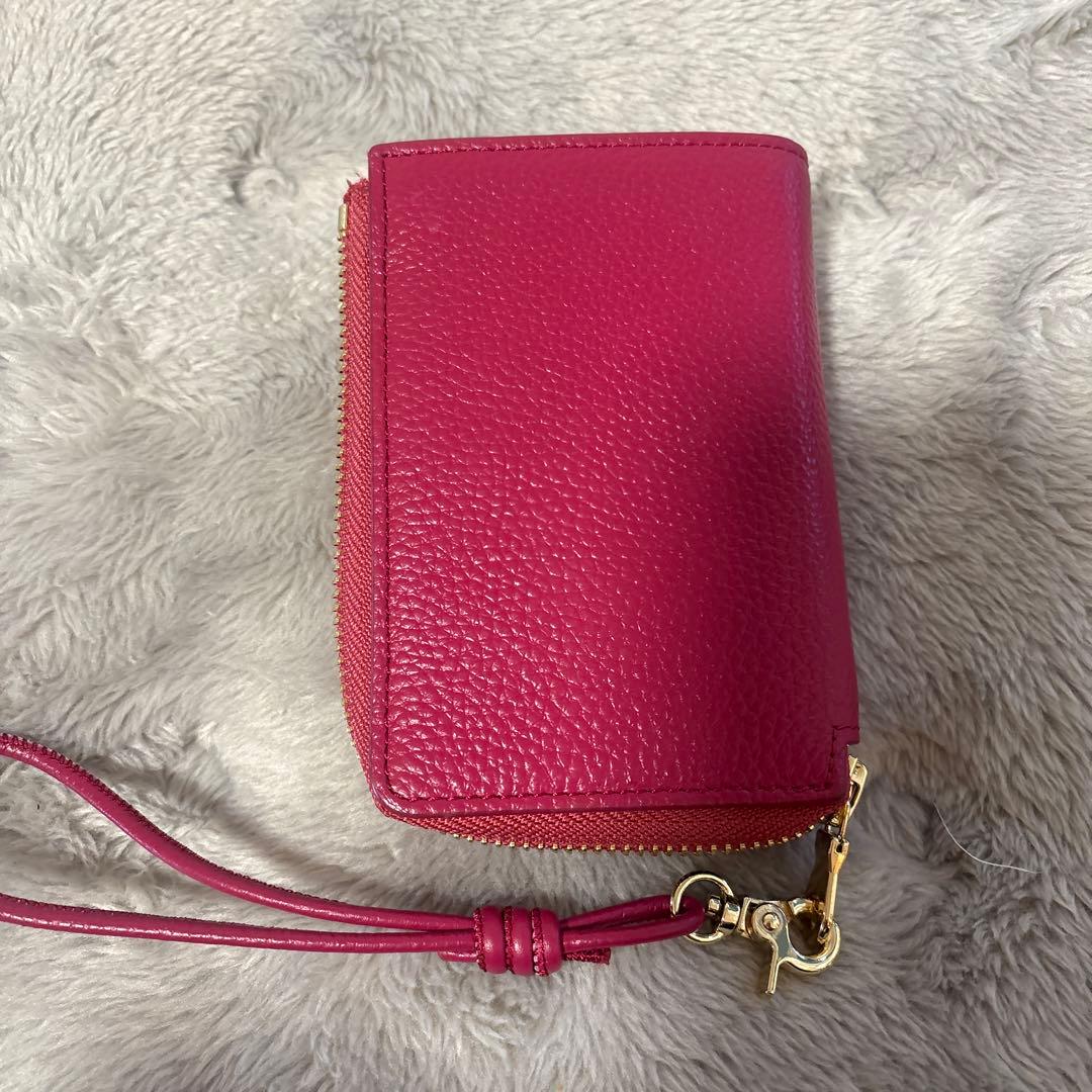 ケイタマルヤマパンダ　イムラム　コラボ刺繍 二つ折り財布 ピンク