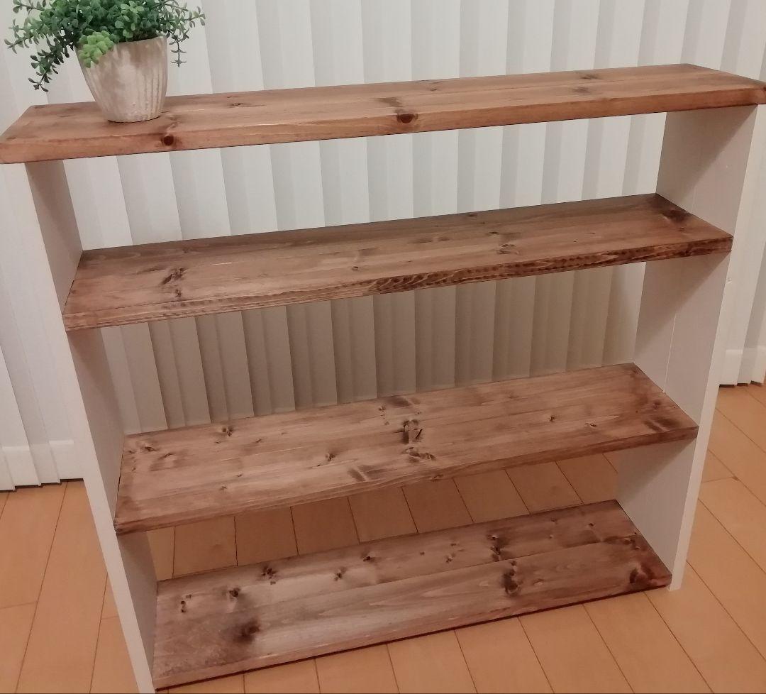 ハンドメイドシェルフ/収納棚/ホワイト【送料込み】