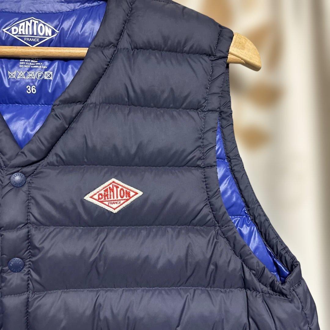 未使用 DANTON ネイビー ダウンベスト 36