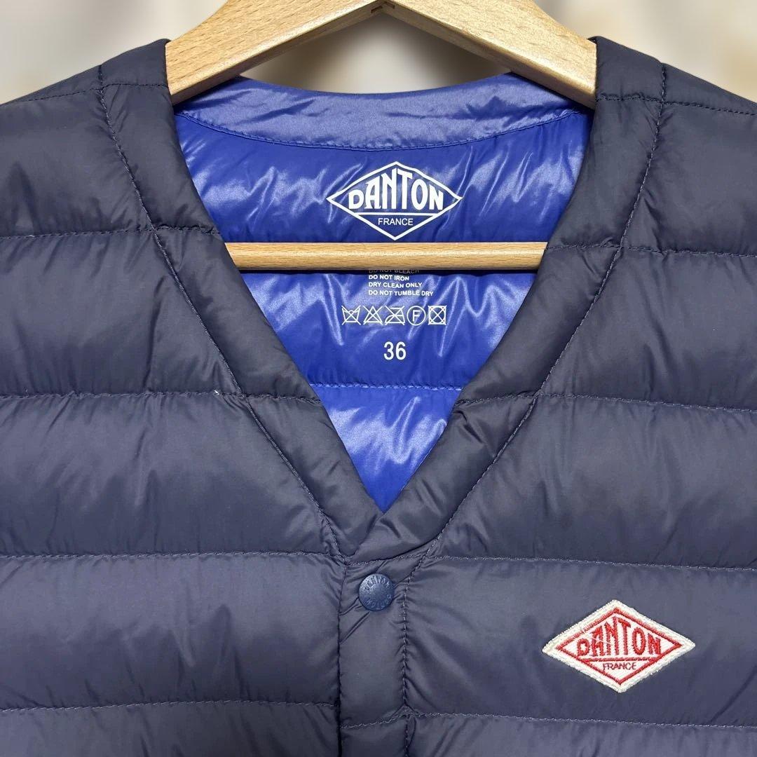 未使用 DANTON ネイビー ダウンベスト 36