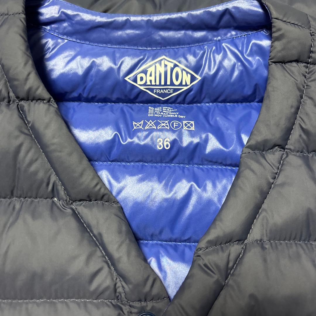 未使用 DANTON ネイビー ダウンベスト 36