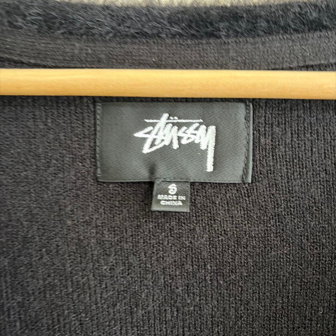 Stussy SHAGGY CARDIGAN S BLACK シャギー