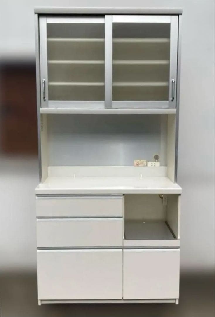 パモウナ　オープンレンジボード　食器棚　幅100cm レンジ台　キッチンボード