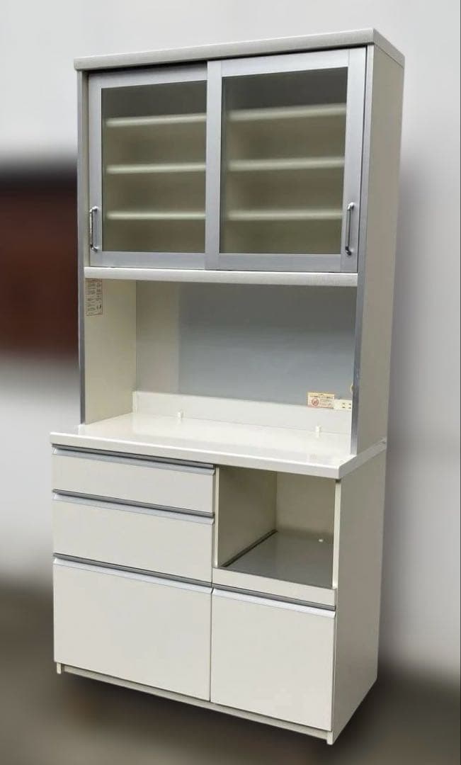 パモウナ　オープンレンジボード　食器棚　幅100cm レンジ台　キッチンボード