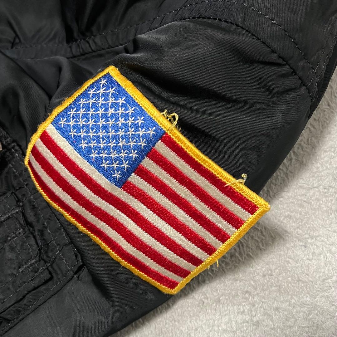 90s ALPHA ビンテージフライトジャケット　MA1 USA製 ブラック