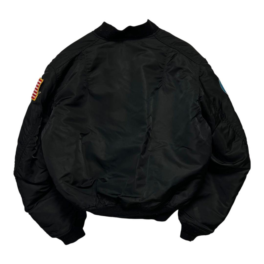 90s ALPHA ビンテージフライトジャケット　MA1 USA製 ブラック