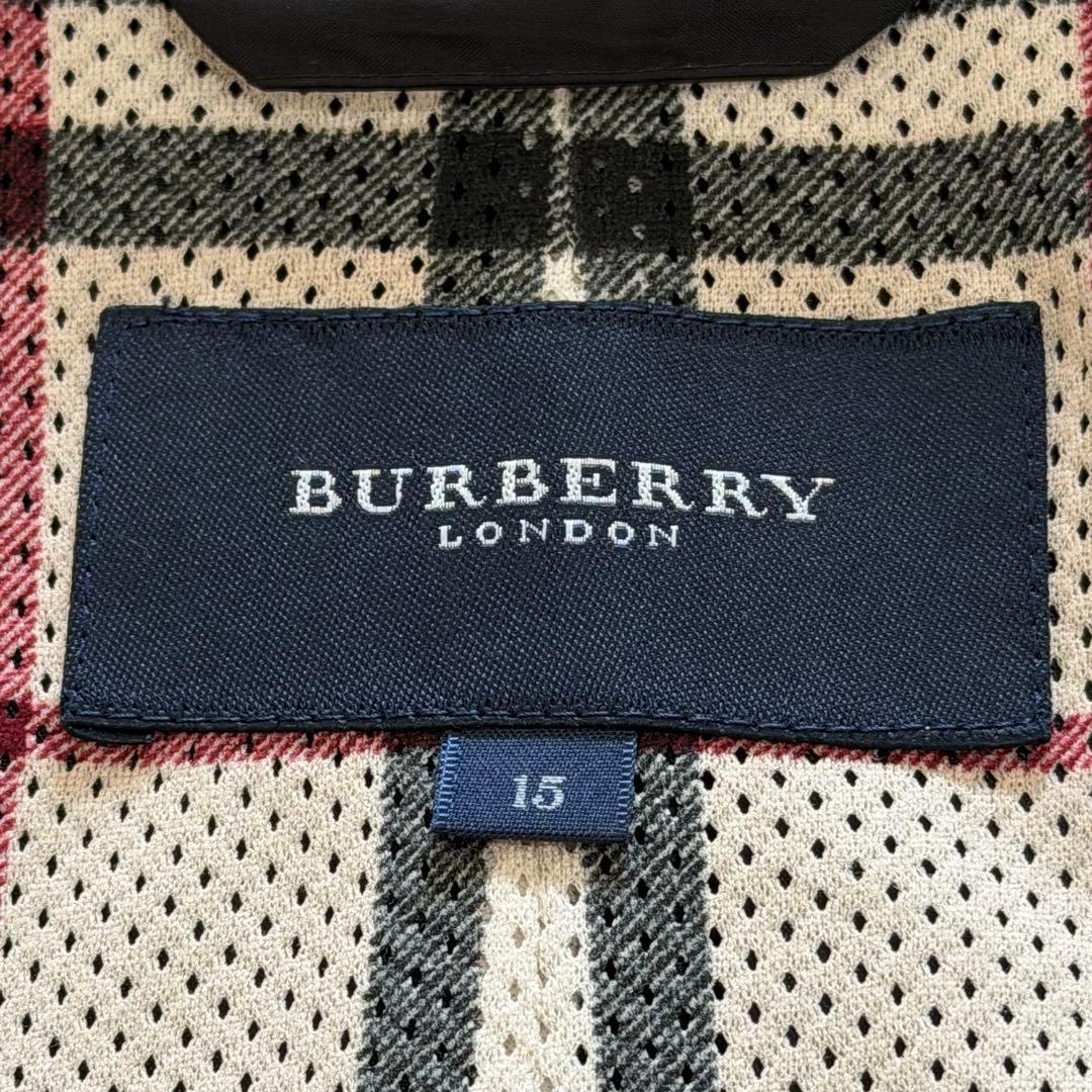 バーバリーロンドン　キルティングジャケット　ノバチェック　メッシュ　3L　黒