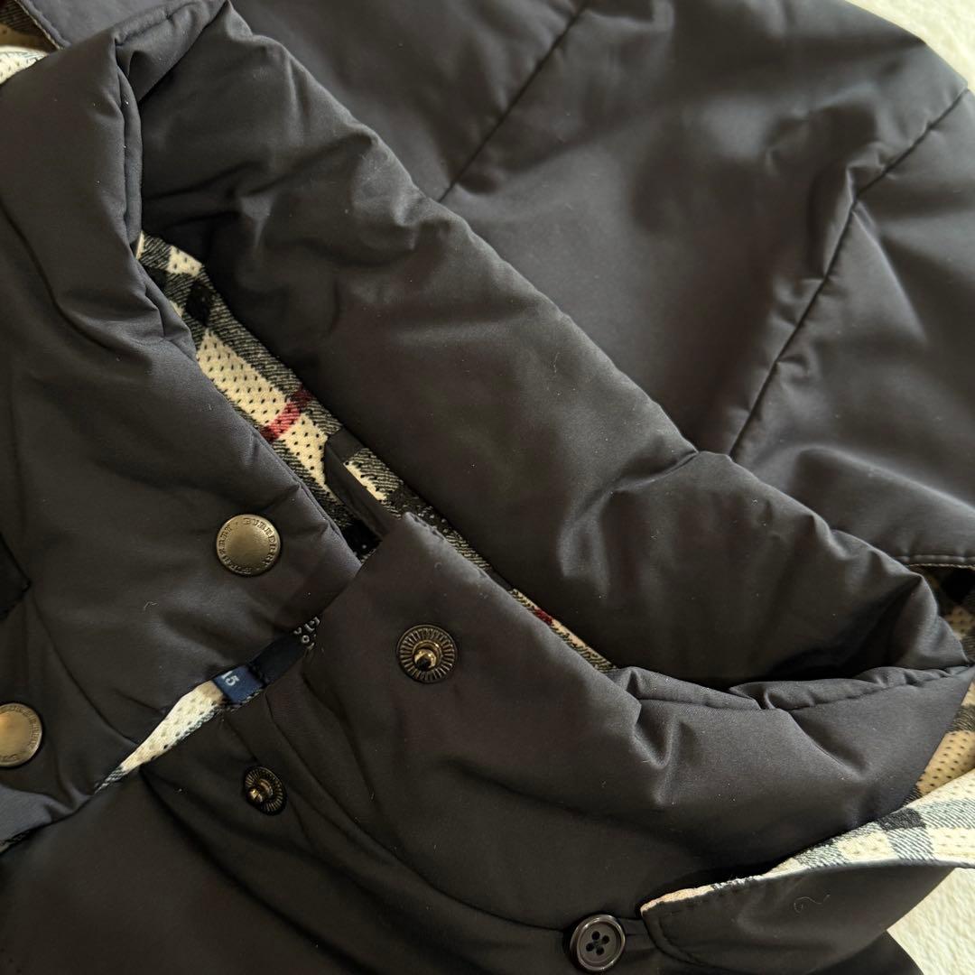 バーバリーロンドン　キルティングジャケット　ノバチェック　メッシュ　3L　黒