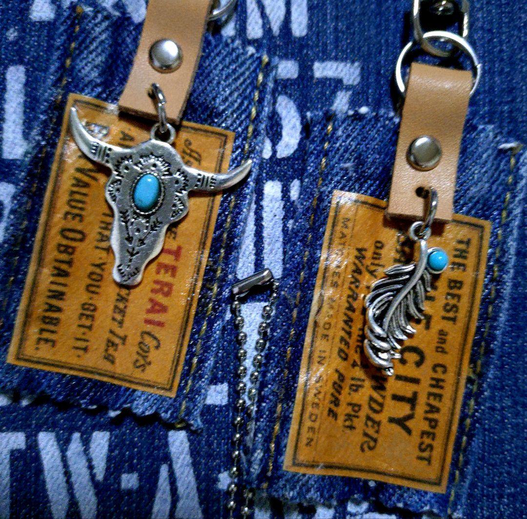 デニムリメイク☆タグチャーム☆5個セット