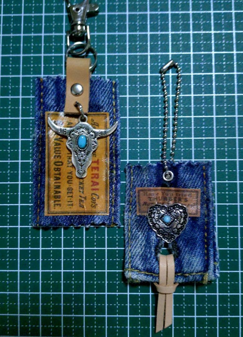 デニムリメイク☆タグチャーム☆5個セット