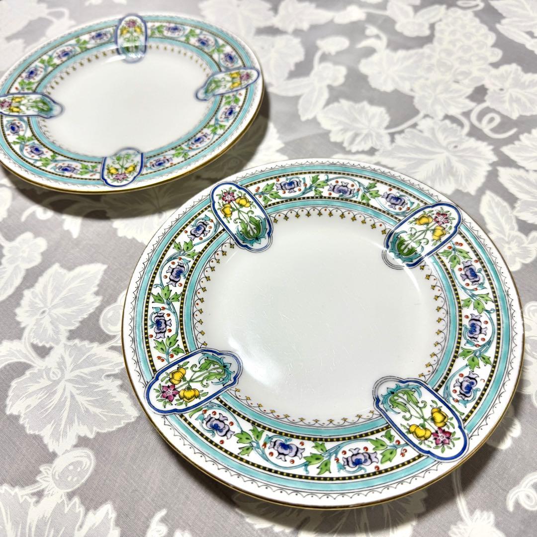 ビンテージミントン エナメル彩色デザートプレート 2点