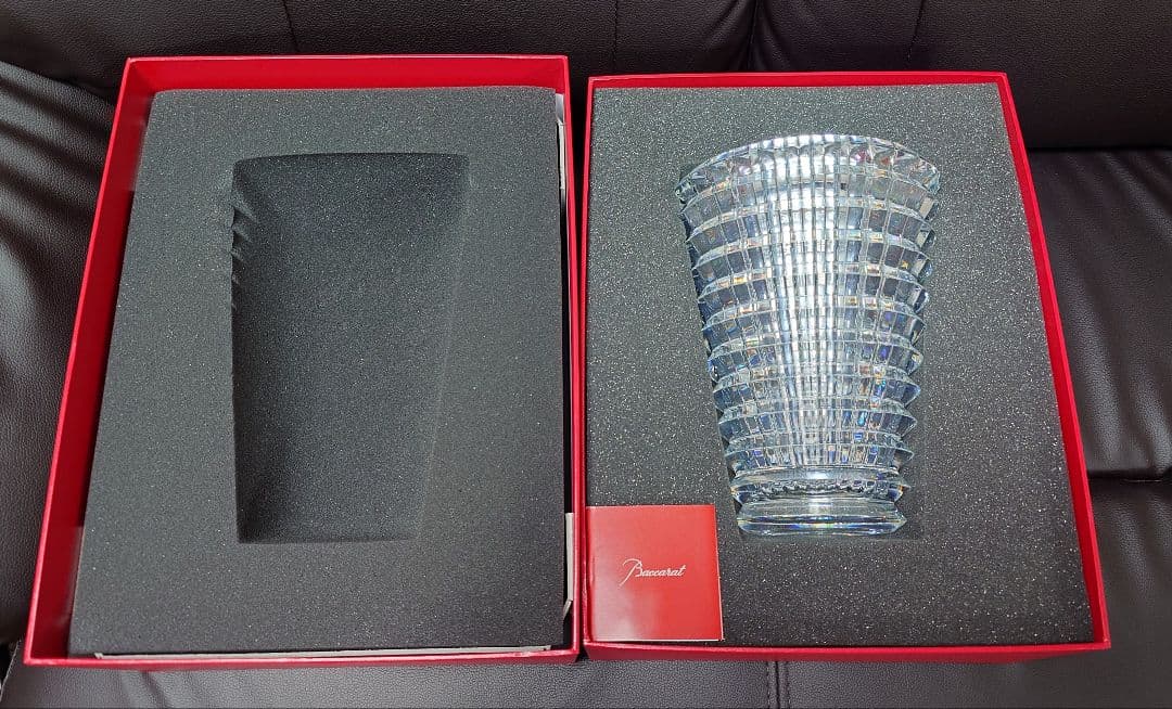 新品【バカラ】アイベース M 花瓶 楕円形 クリスタルガラス フラワーベース