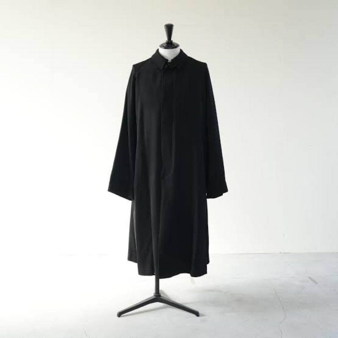 新品FLUID WOOL TRICOTINE SINGLE RAGLANCOAT
