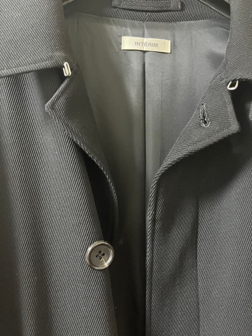 新品FLUID WOOL TRICOTINE SINGLE RAGLANCOAT