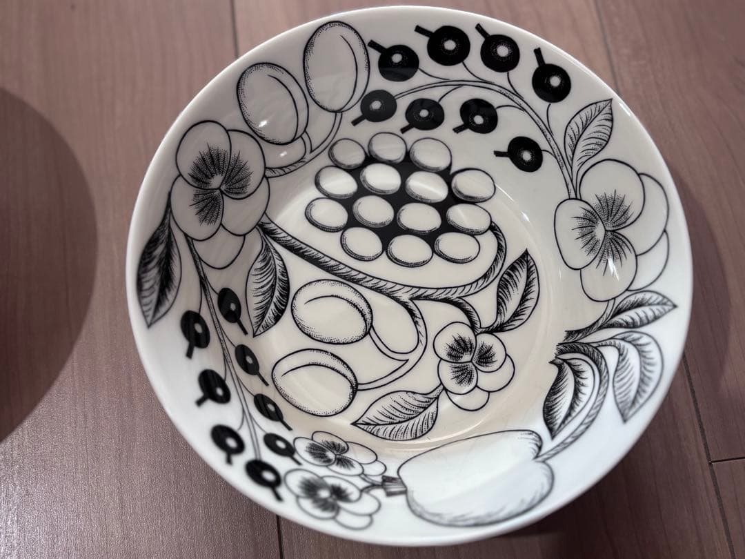 （新品未使用）ARABIA ブラックパラティッシ ボウル 17cm 2枚