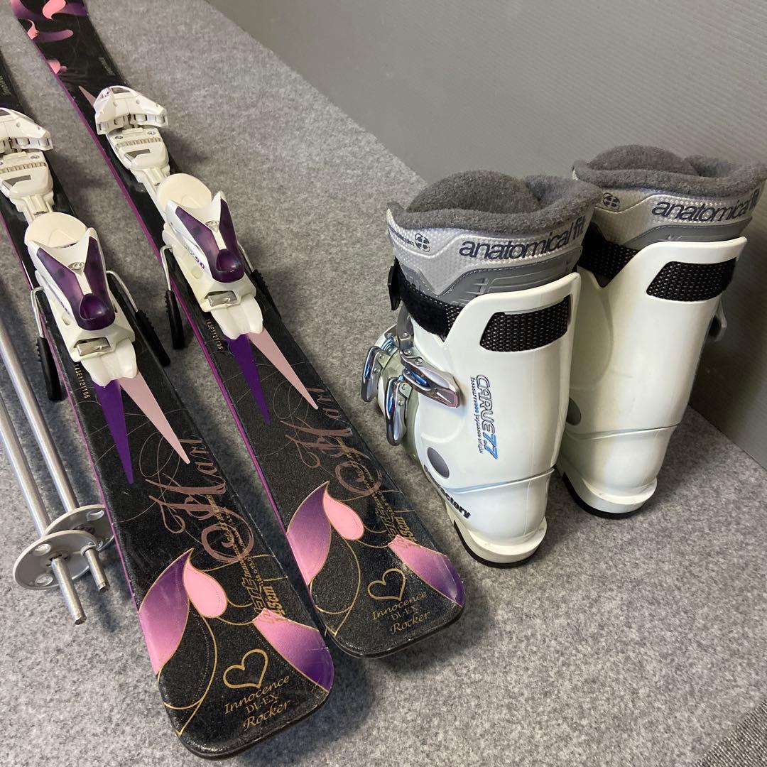 ★メンテナンス済　大人スキーセット　板143cm ブーツ24〜24.5cm