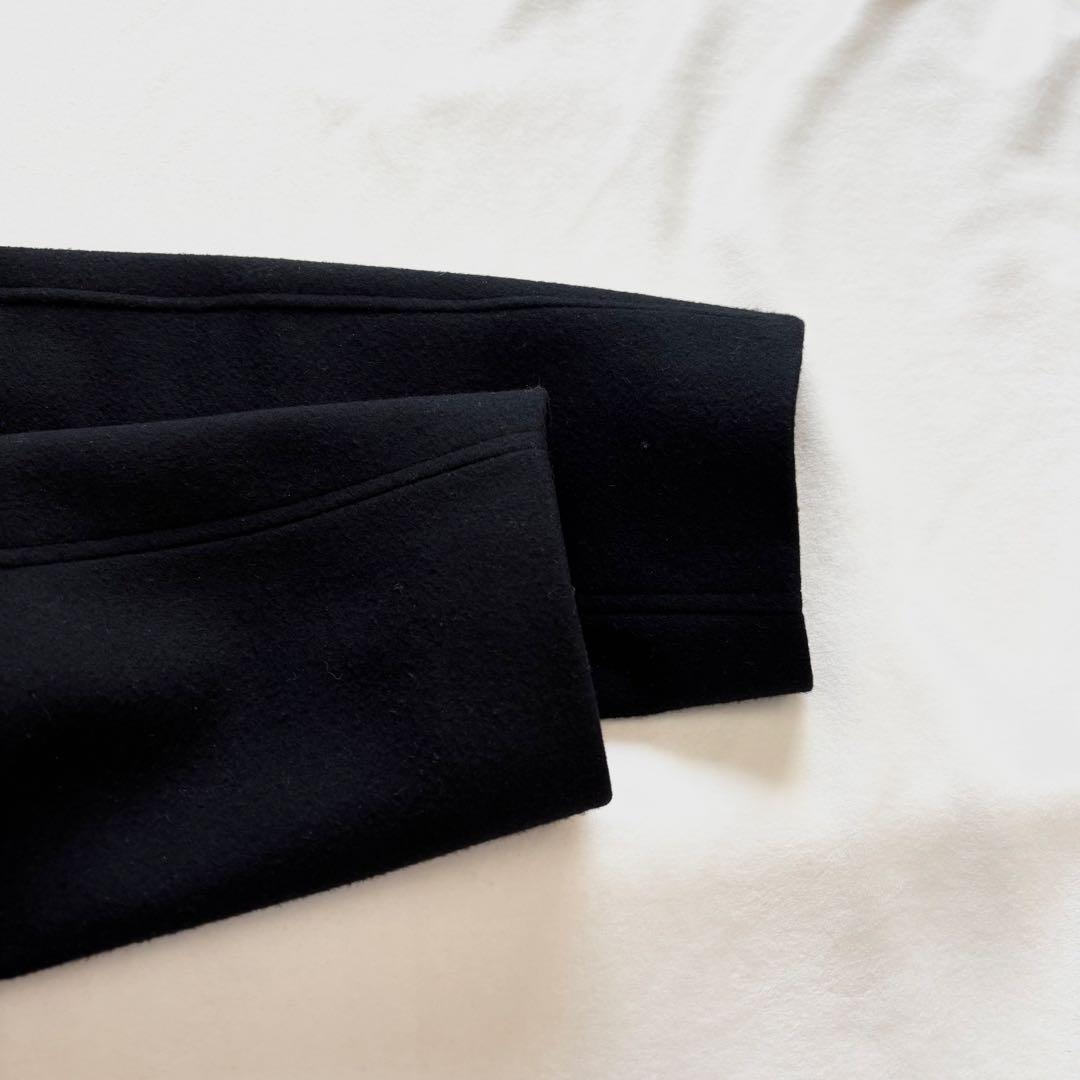 極美品☆セオリーリュクス　ダブルブレスト　ロングコート　チェスター　ウール　黒