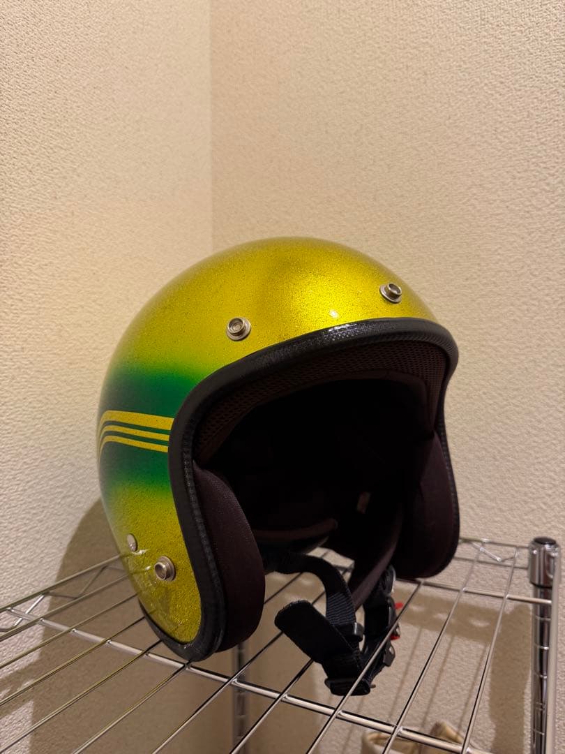 グリーンゴールド ジェットヘルメット