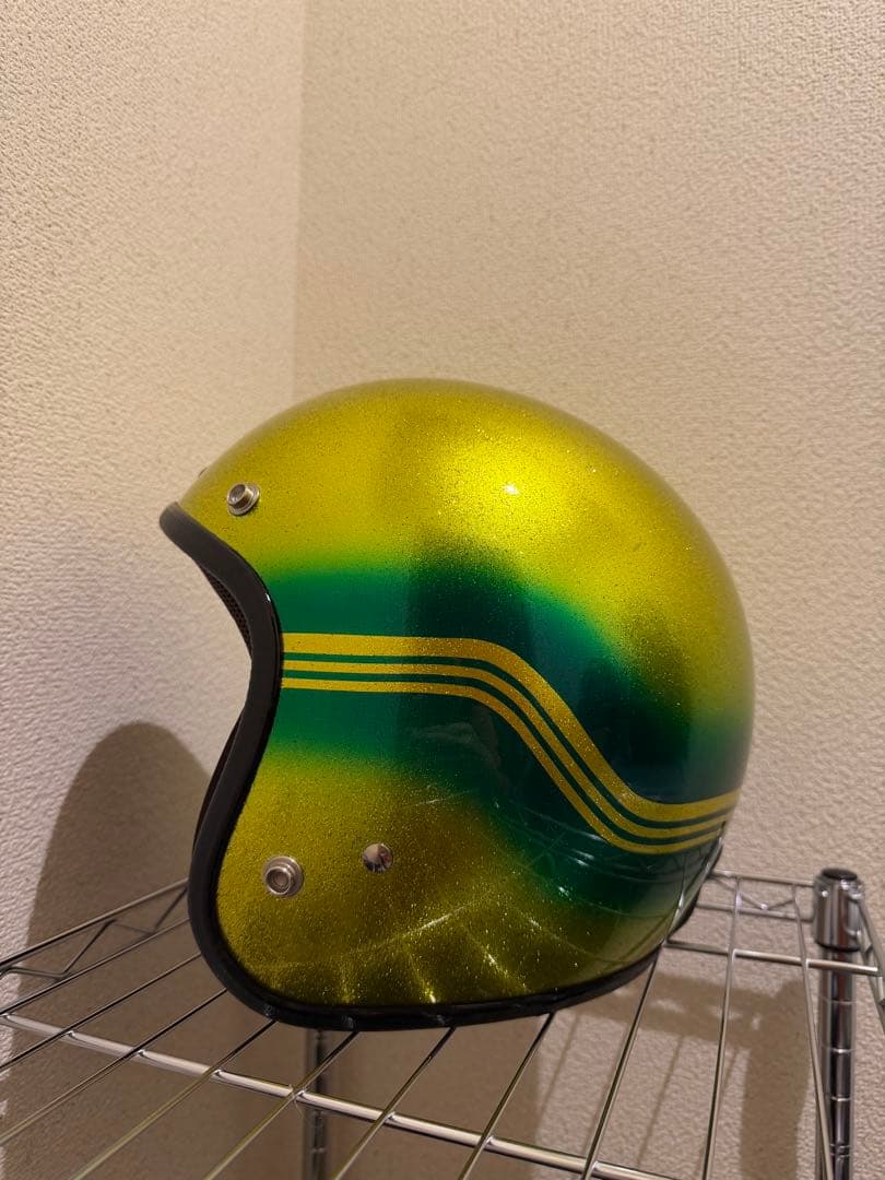 グリーンゴールド ジェットヘルメット