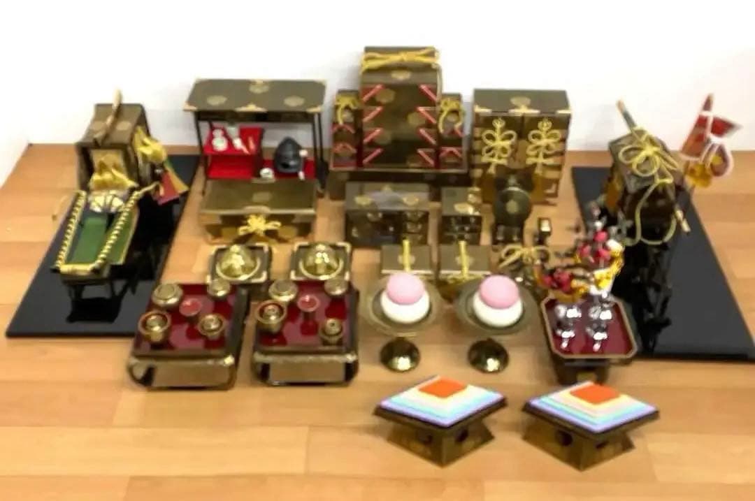 雛人形　桃の節句　雛道具　特大　本金　古代唐草