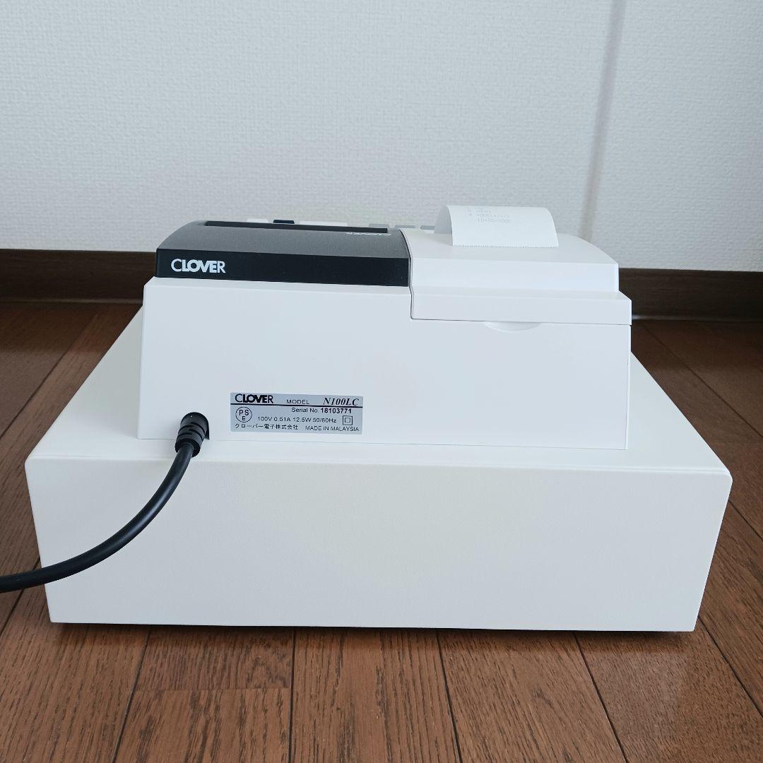 【極美品】CLOVER 電子レジスター N100LC レシートロール紙19ケ付き