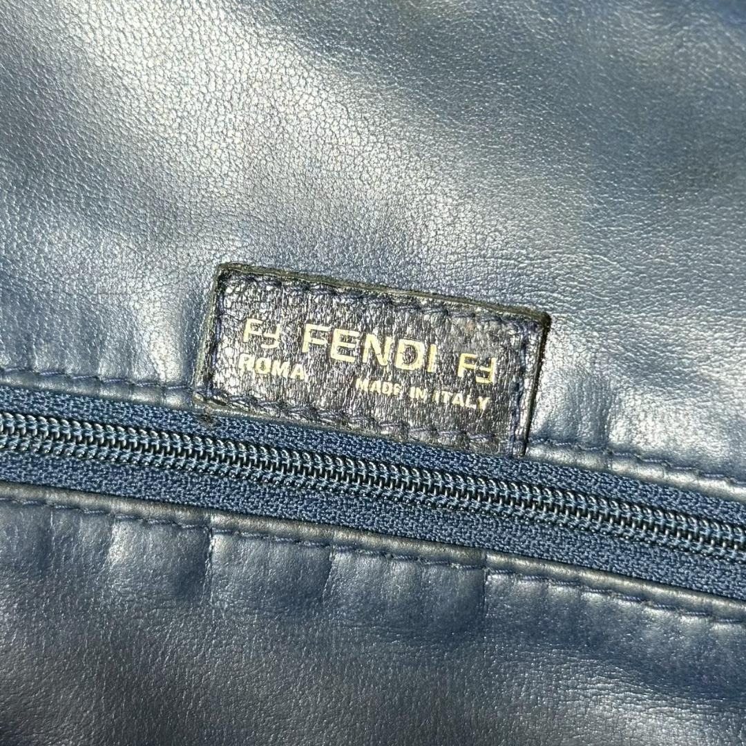 美品 80's OLD FENDI キャビアスキン ズッカ ミニボストン