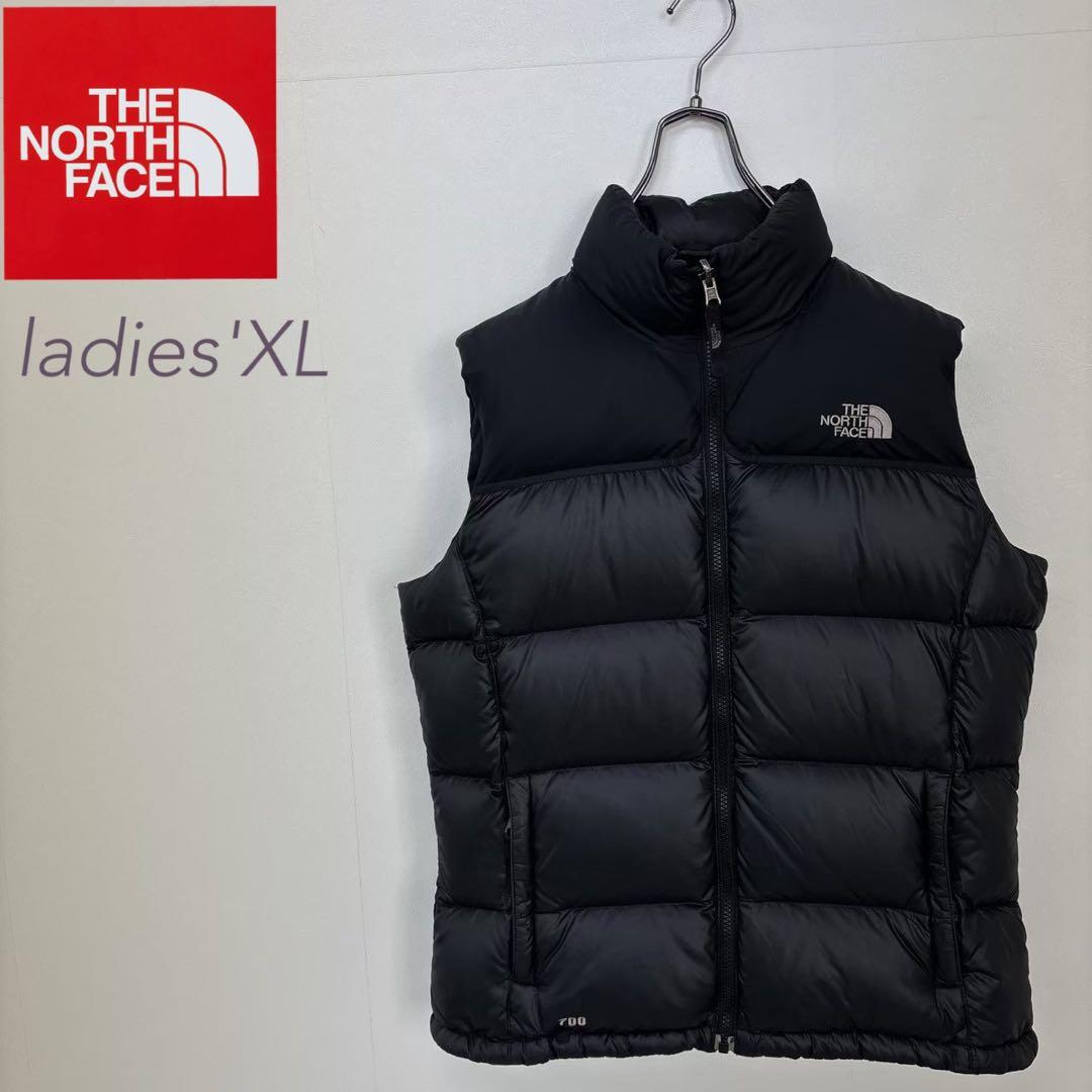 ノースフェイス 700FIL ヌプシ ダウンベスト ブラック レディースXL