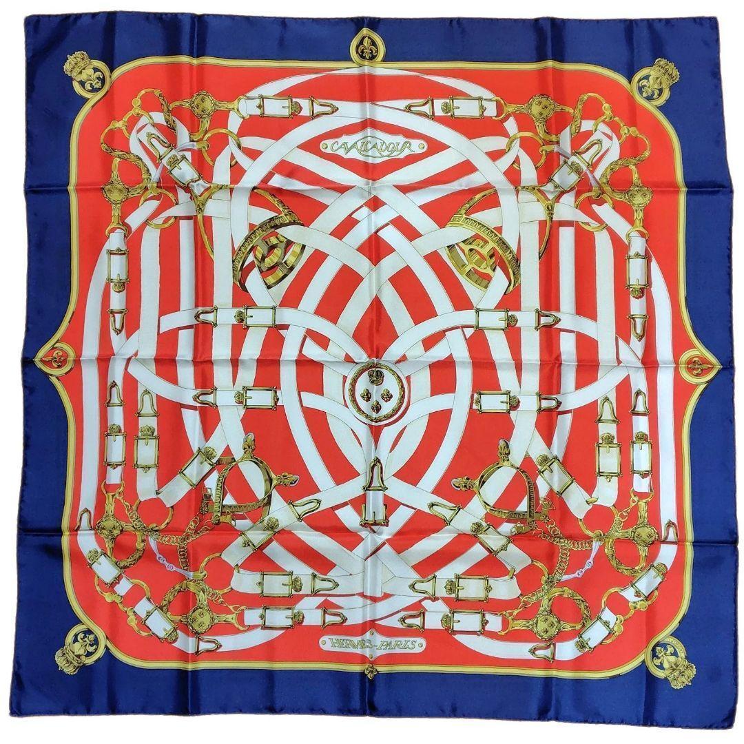 エルメス カレ90 スカーフ カヴァルカドゥール CAVALCADOUR シルク