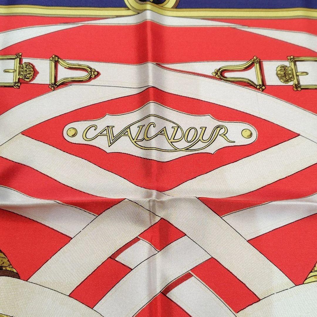エルメス カレ90 スカーフ カヴァルカドゥール CAVALCADOUR シルク