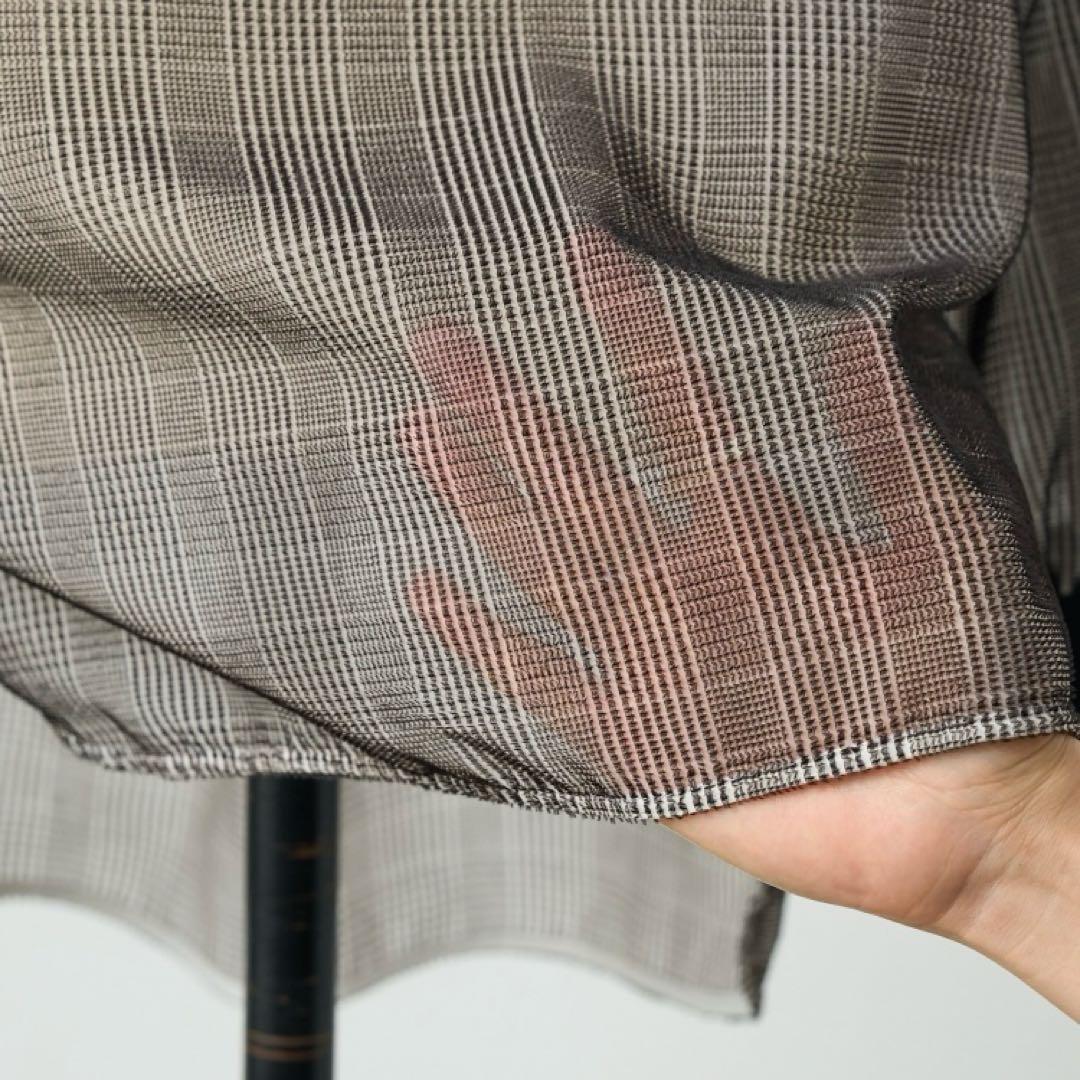 新品タグ付 今季 2025AW ビアズリー グレンチェックベルベットプルオーバー