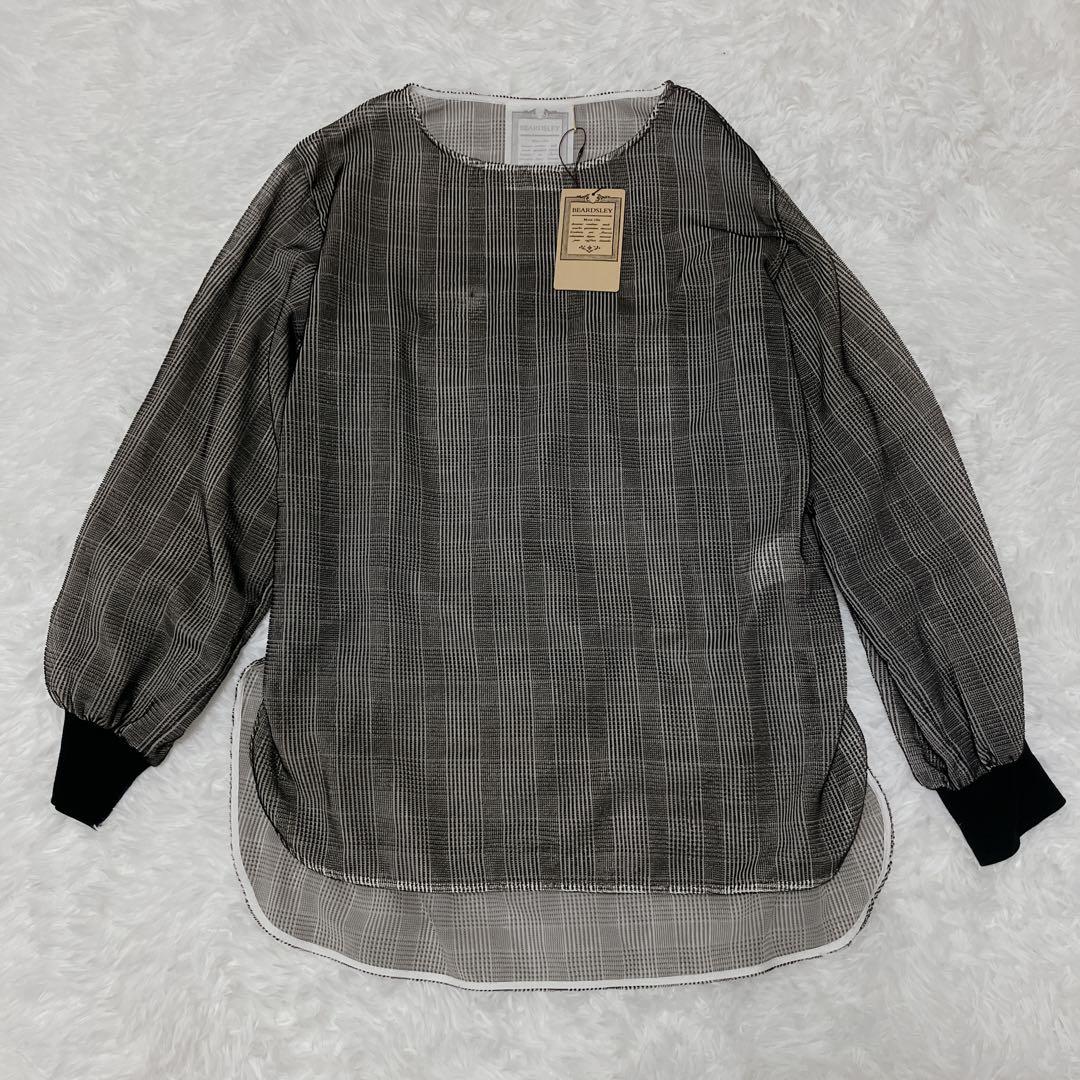 新品タグ付 今季 2025AW ビアズリー グレンチェックベルベットプルオーバー