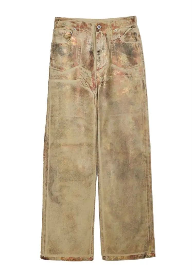 FOIL STRAIGHT COLOR DENIMイエロー26inch