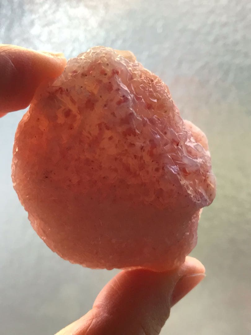 ゴビ石−1443 ゴビ瑪瑙　大粒 原石　ピンク