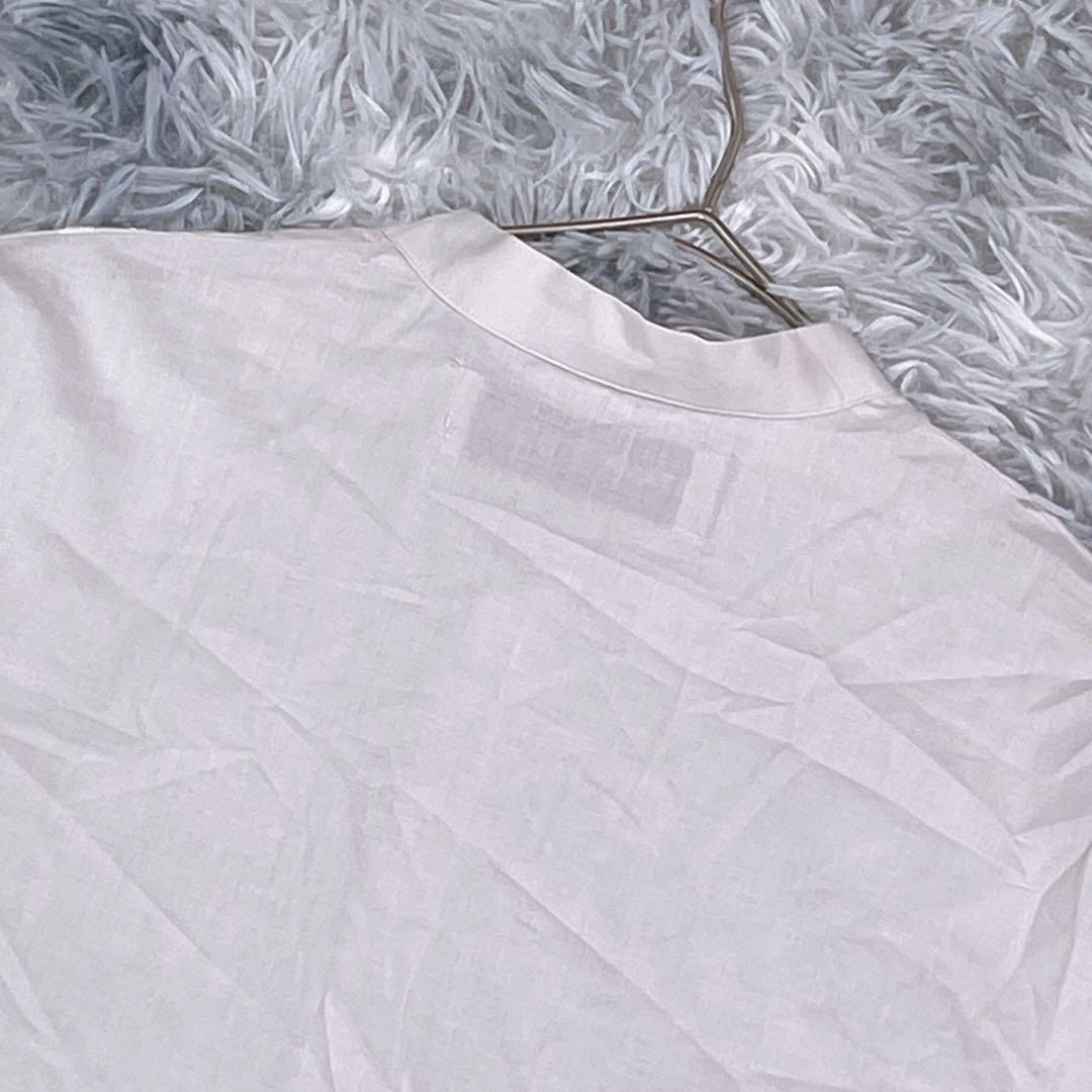 専用。STAMPANDDIARY 刺繍シャツ　グレージュ　コットン100％ 薄手