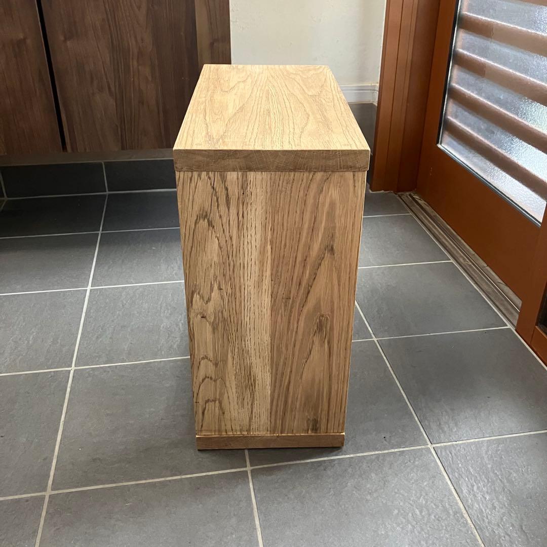 タモ古材　サイドテーブル　コの字