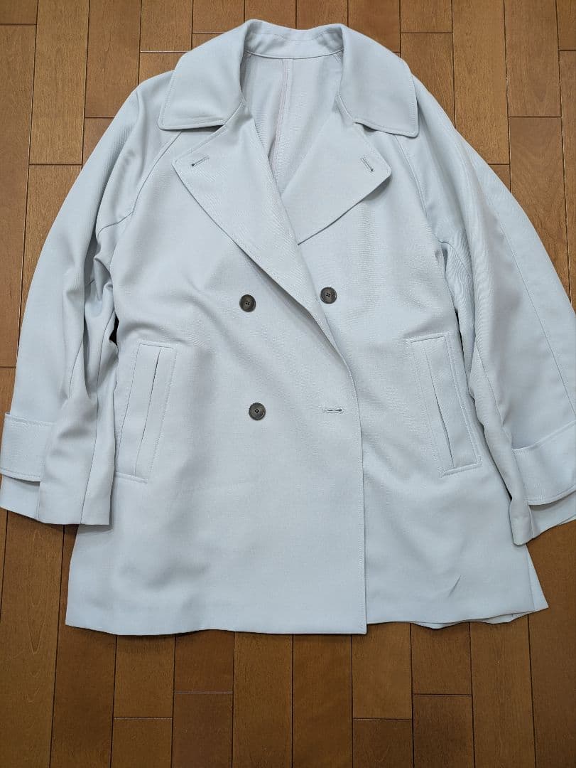 【らーめん】Apart by　ルーズジャケットコート（ライトブルー）