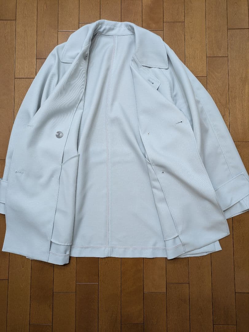 【らーめん】Apart by　ルーズジャケットコート（ライトブルー）