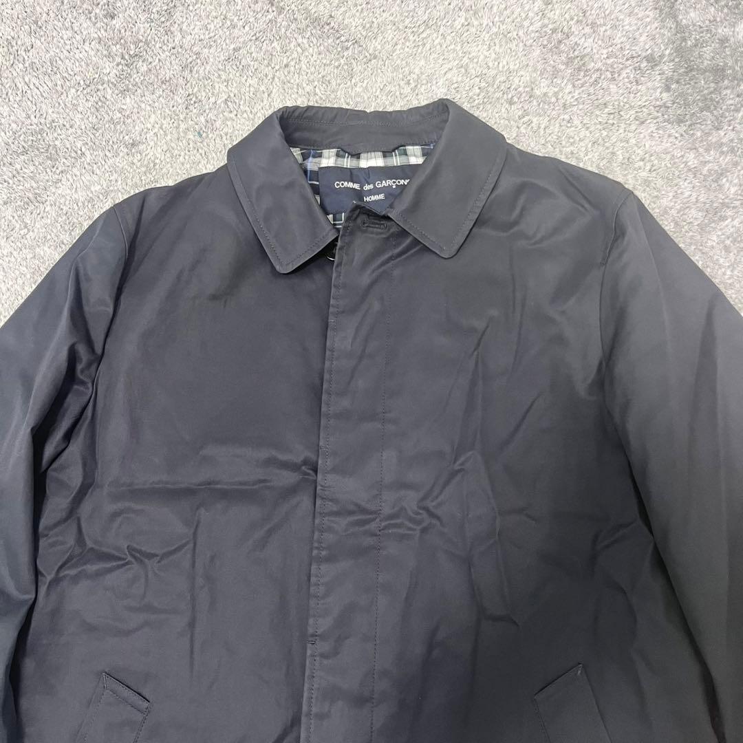 COMME des GARCONS HOMME ステンカラーコート ネイビー