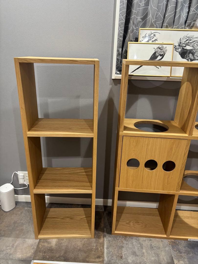 【送料込み】無印　スタッキングシェルフ　3段　オーク材