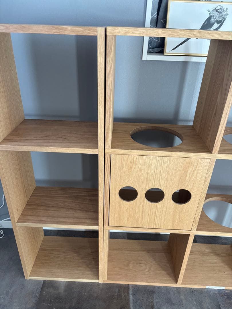 【送料込み】無印　スタッキングシェルフ　3段　オーク材