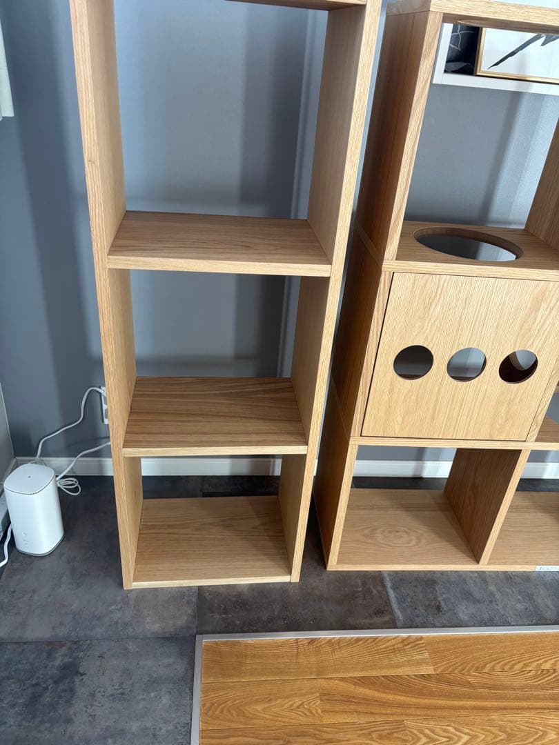 【送料込み】無印　スタッキングシェルフ　3段　オーク材