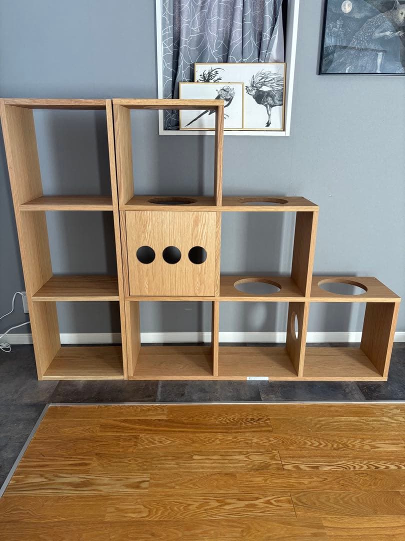 【送料込み】無印　スタッキングシェルフ　3段　オーク材