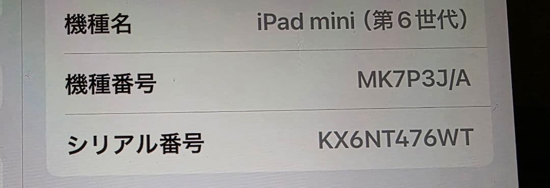 Apple iPad mini (第6世代) スターライト 本体