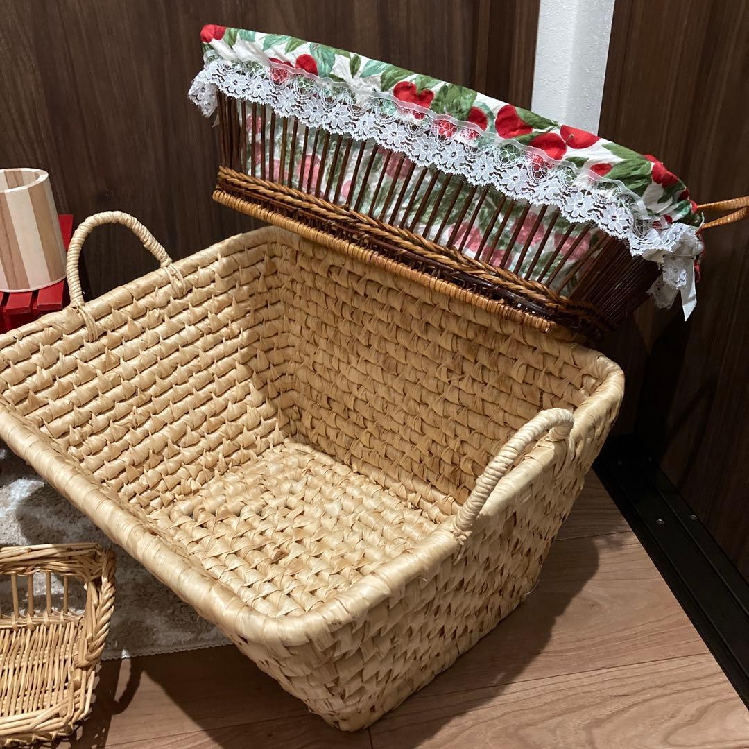 送料込み 匿名配送 籠 バスケット 雑貨 かご 収納 昭和 レトロ