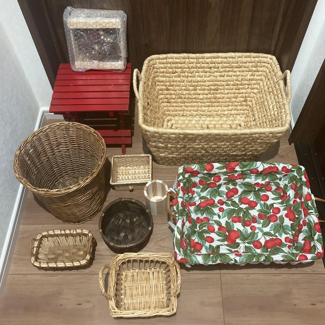 送料込み 匿名配送 籠 バスケット 雑貨 かご 収納 昭和 レトロ