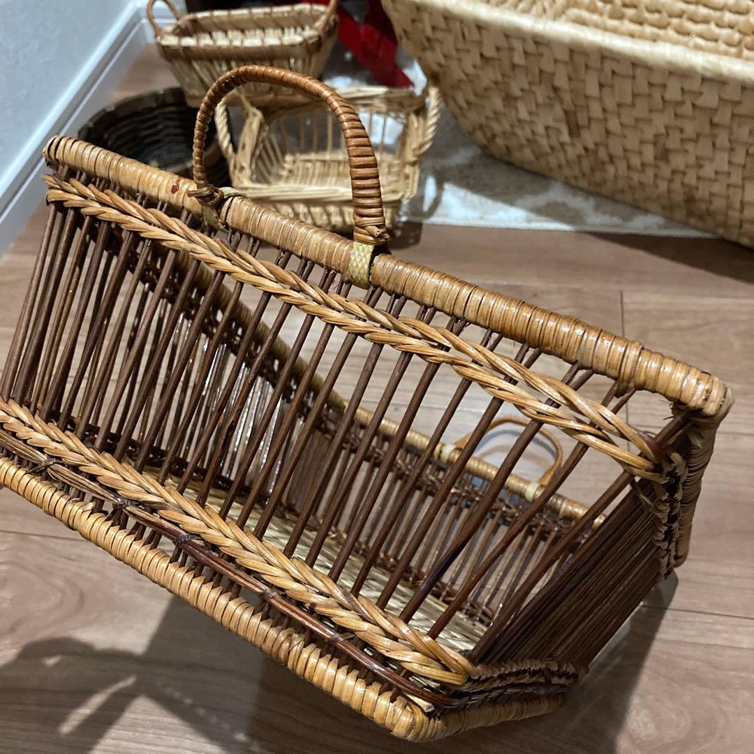 送料込み 匿名配送 籠 バスケット 雑貨 かご 収納 昭和 レトロ