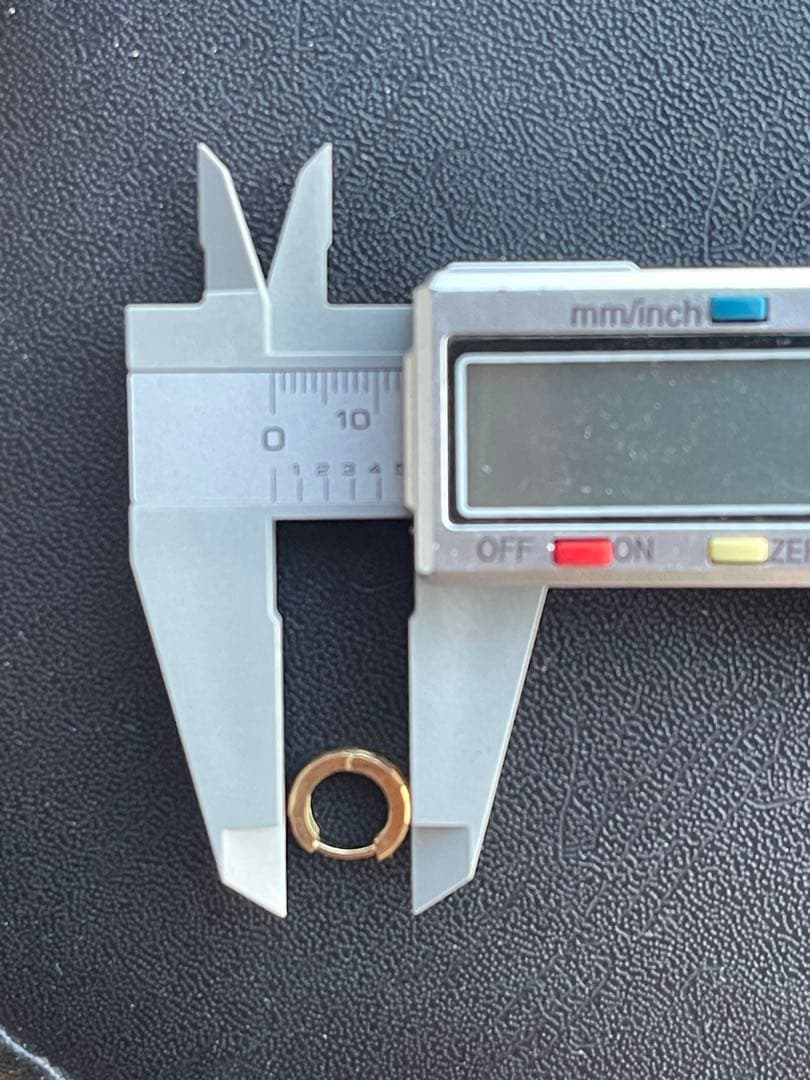 金 フープピアスk18