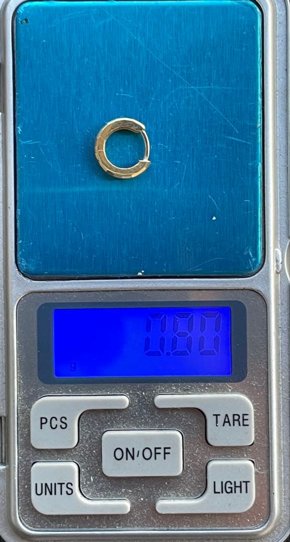 金 フープピアスk18