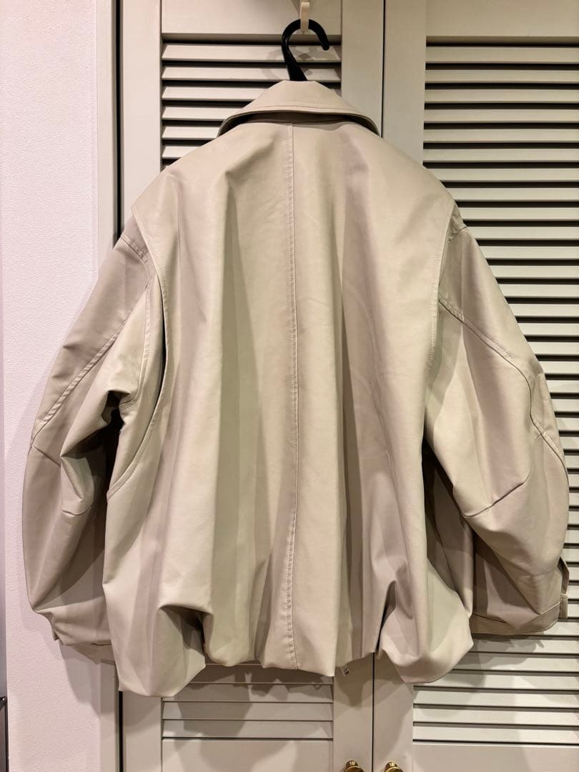 CLANE フェイクレザーバルーンジャケット