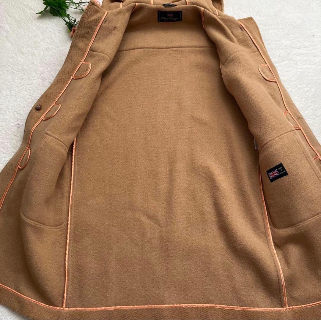  Burlington ダッフルコート ヘリンボーン キャメル